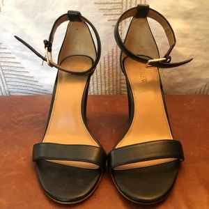 J Crew Black and Brown block heels
